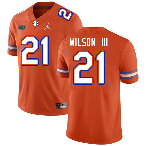 Men #21 Eugene Wilson III Florida Gators College Football Jerseys Stitched Sale-Orange